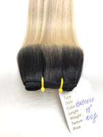 Weft Hair Extensions Human Hair #1B - 8A - 60 Ombre Balayage